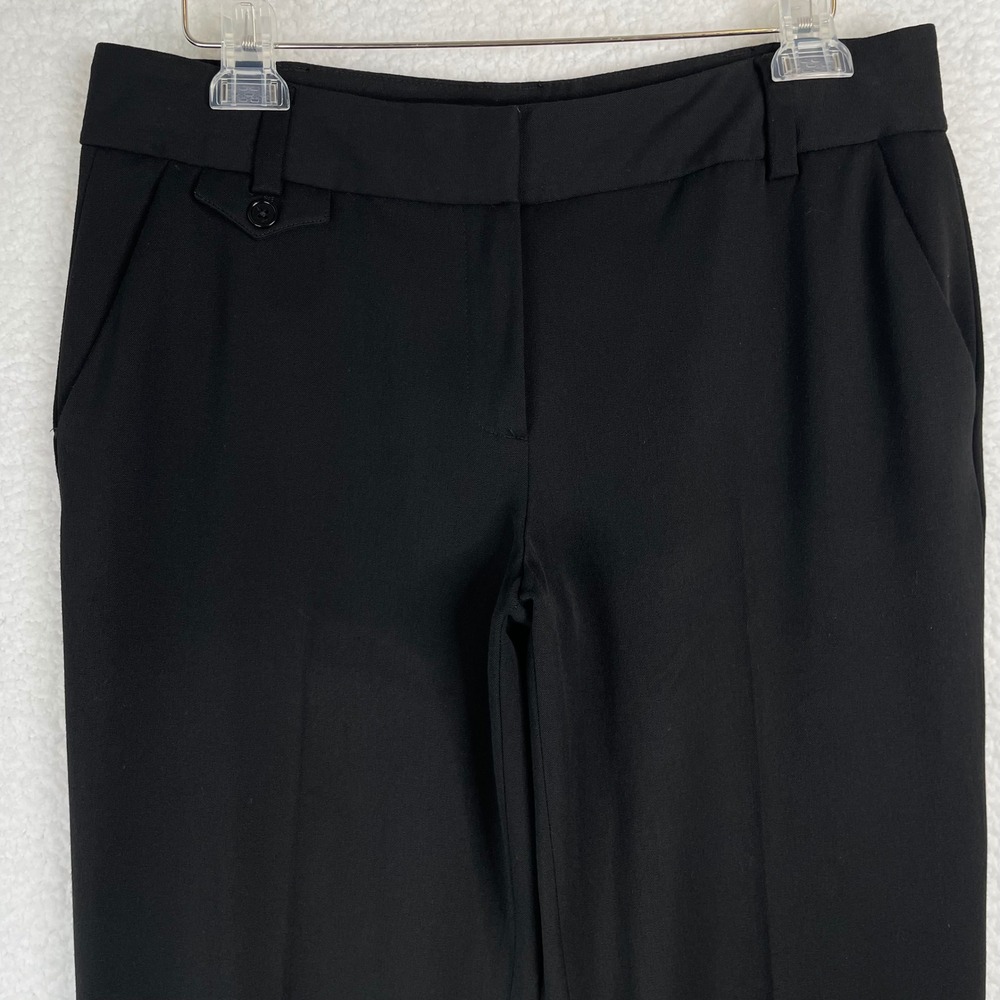 Talbots Signature Womens Black Straight Leg Dress Pants Size 10 Stretch Workwear